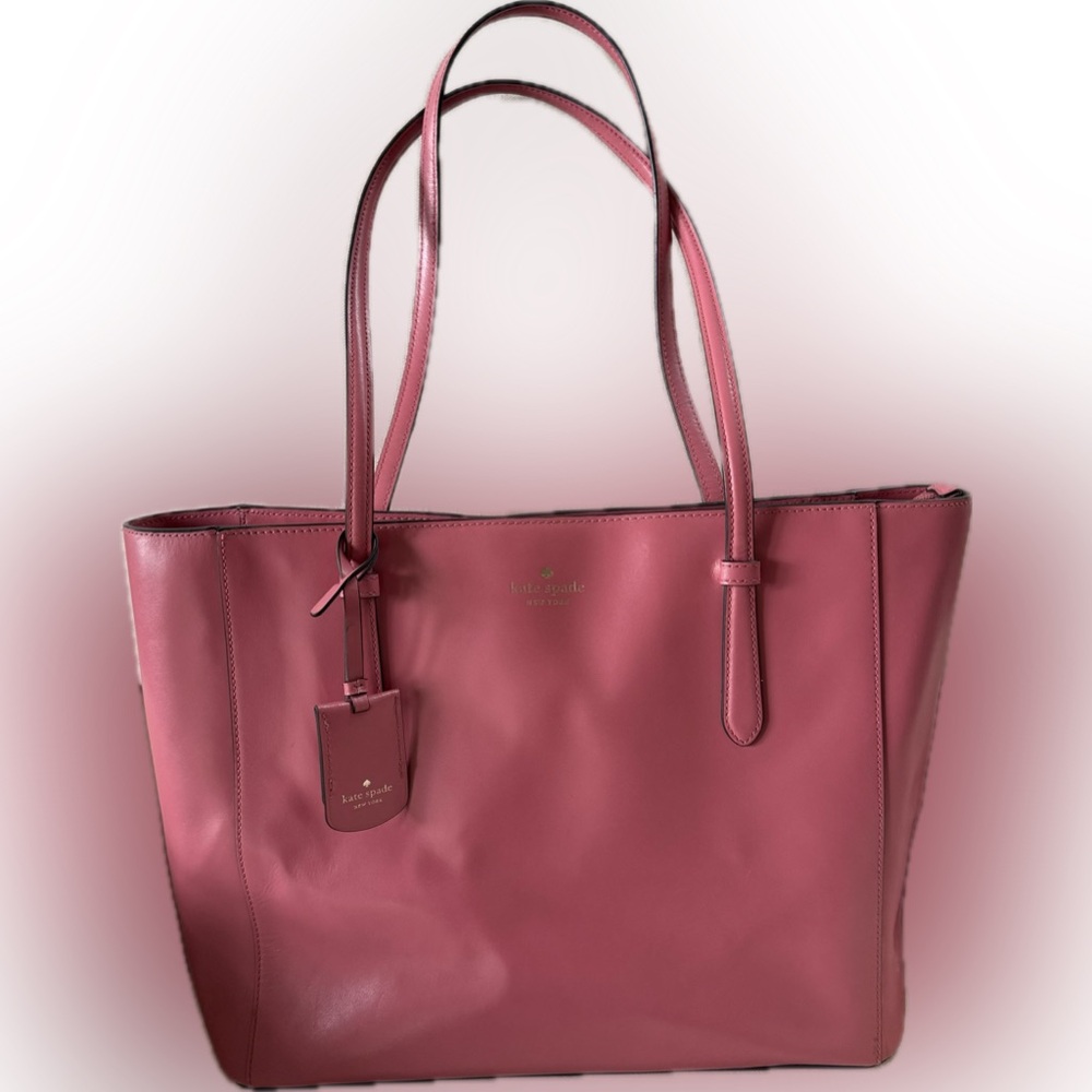 KATE SPADE Pink Leather Schuyler Tote Bag - Picture 2 of 12